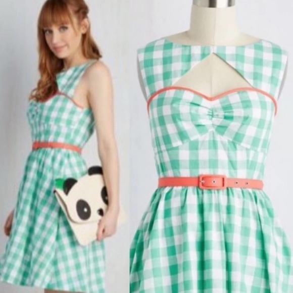 Modcloth Dresses & Skirts - Modcloth Cookout On The Town Gingham Print Mini Dress
